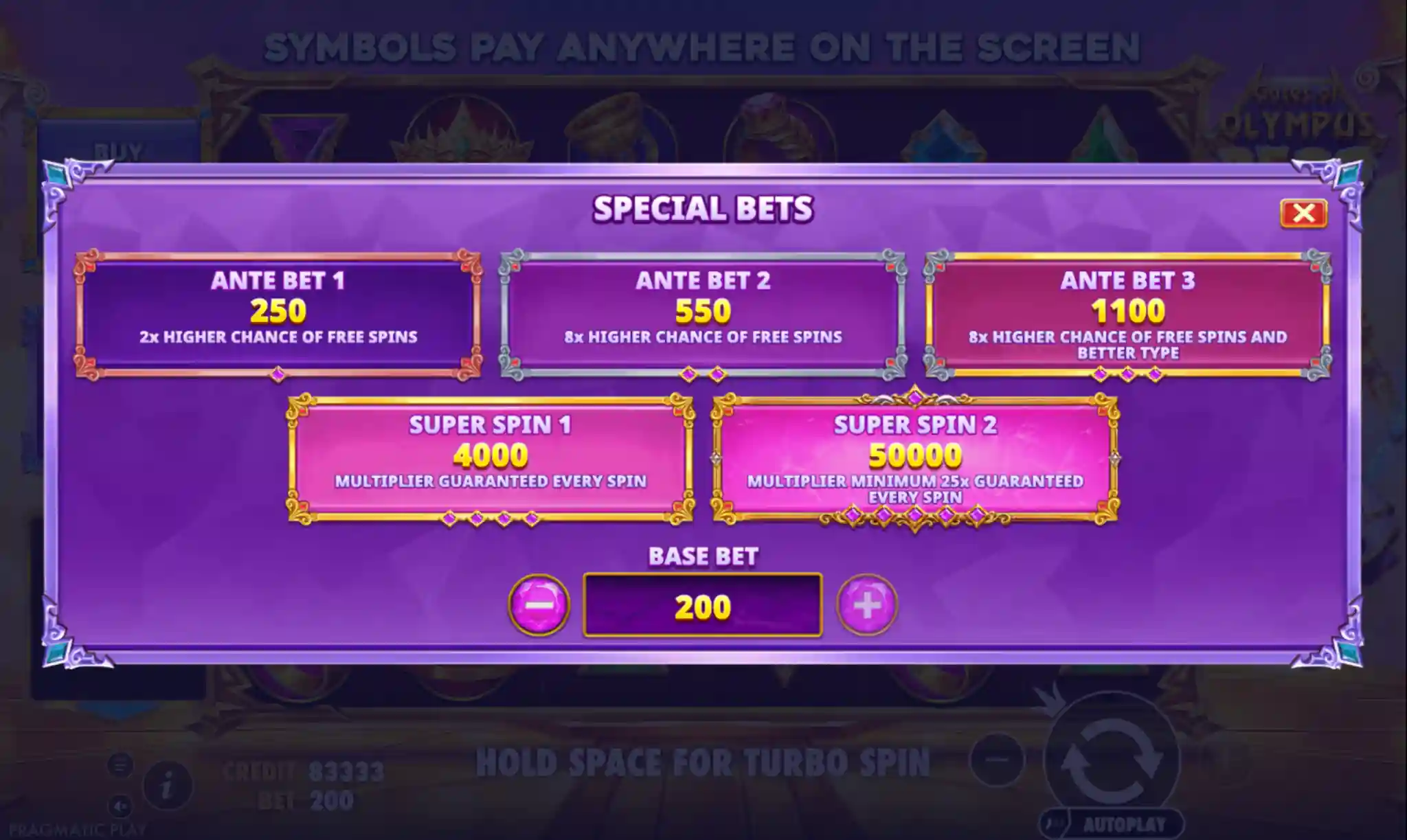 Free Spins round showing the total multiplier and the remaining spins counter